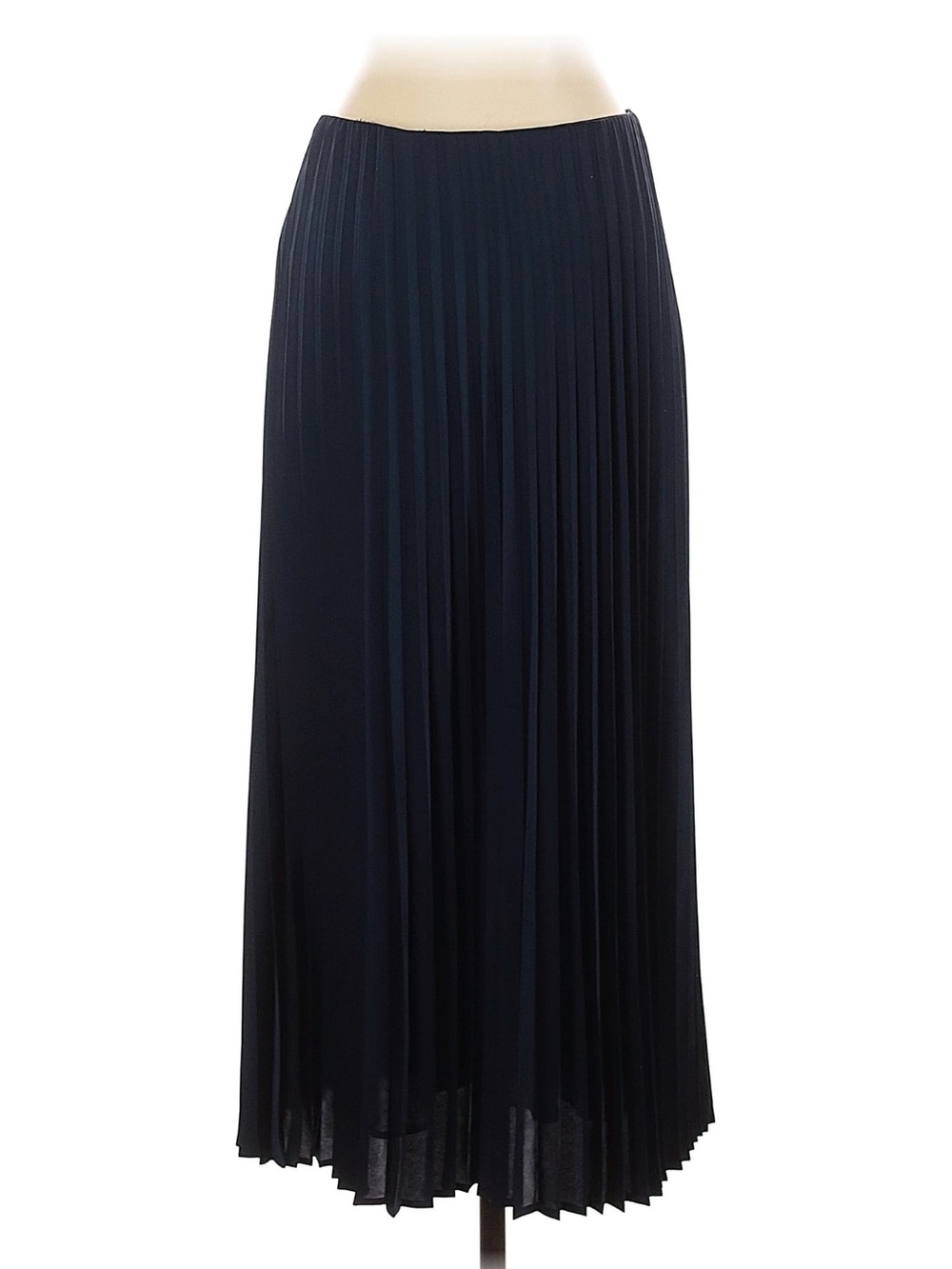 J. Crew Navy Pleated Maxi Skirt